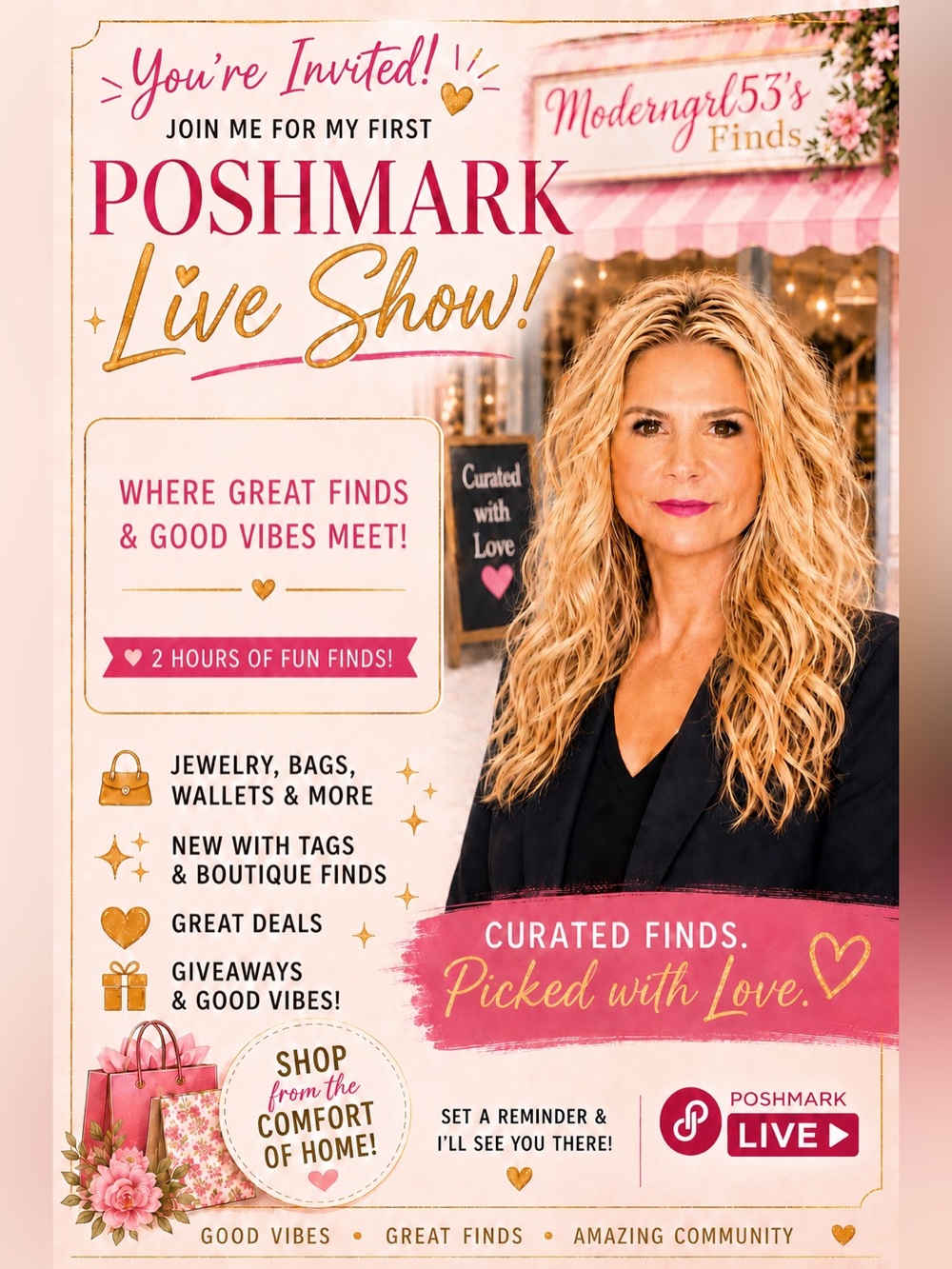 Moderngrl53 is live on Poshmark | Amazing Finds & Great Deals